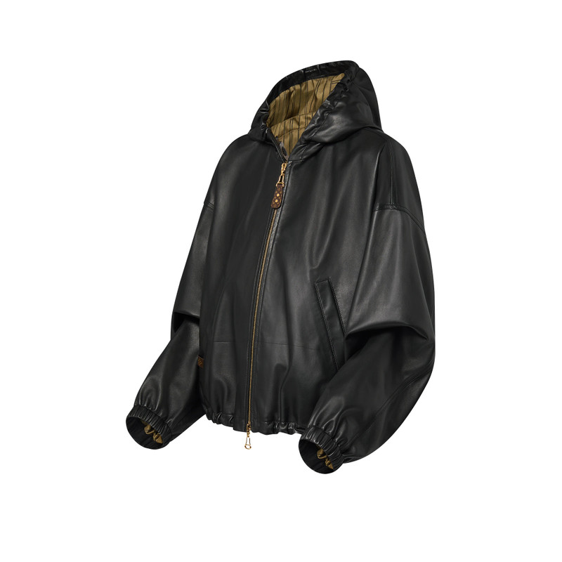 Louis Vuitton Leather Hooded Jacket outlook