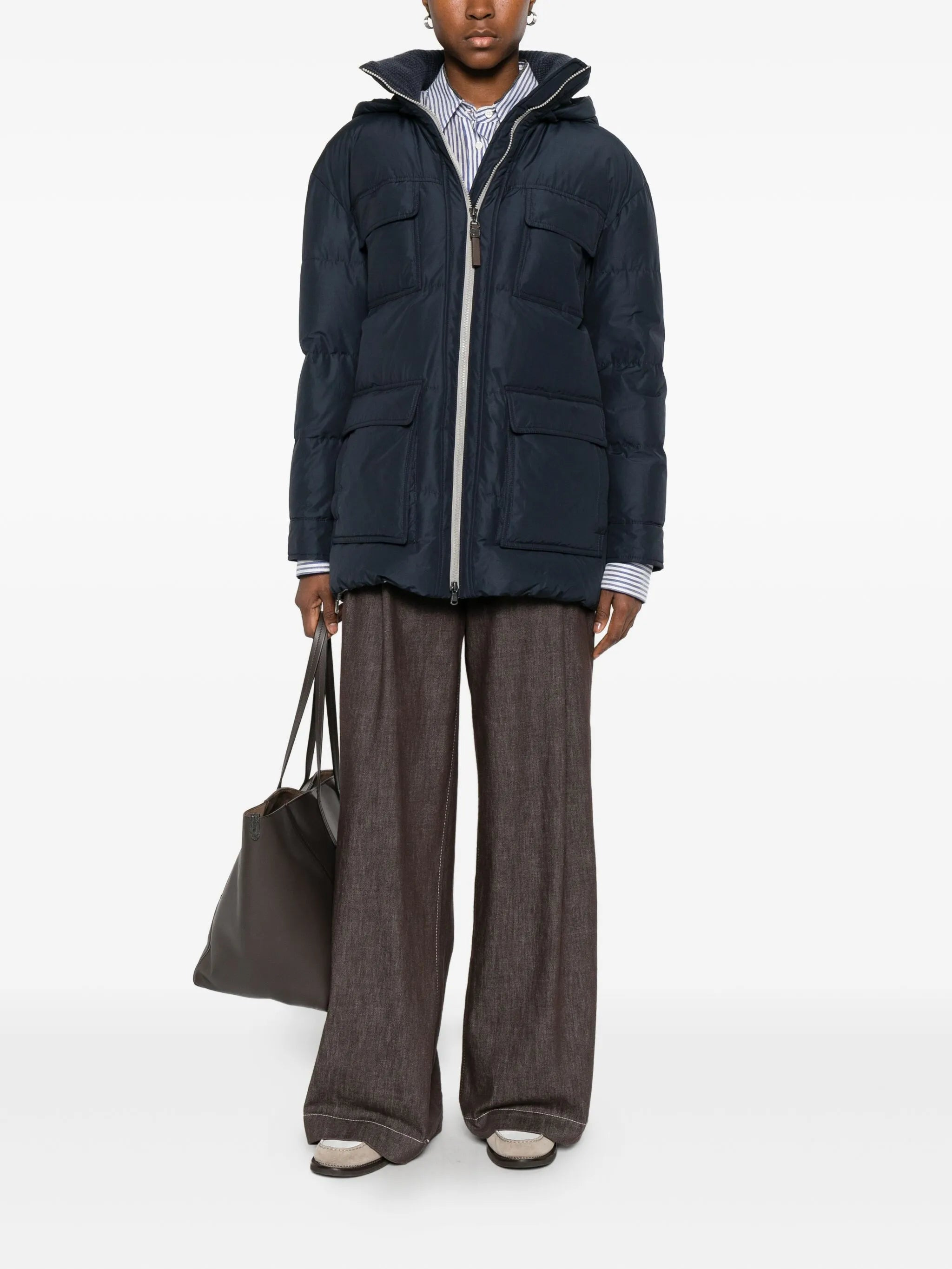 Brunello Cucinelli Hooded Flap-pocket Jacket - 2