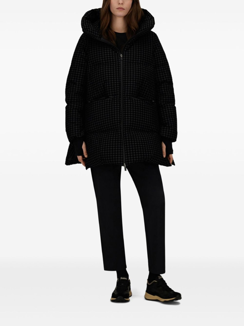 Herno houndstooth quilted jacket outlook