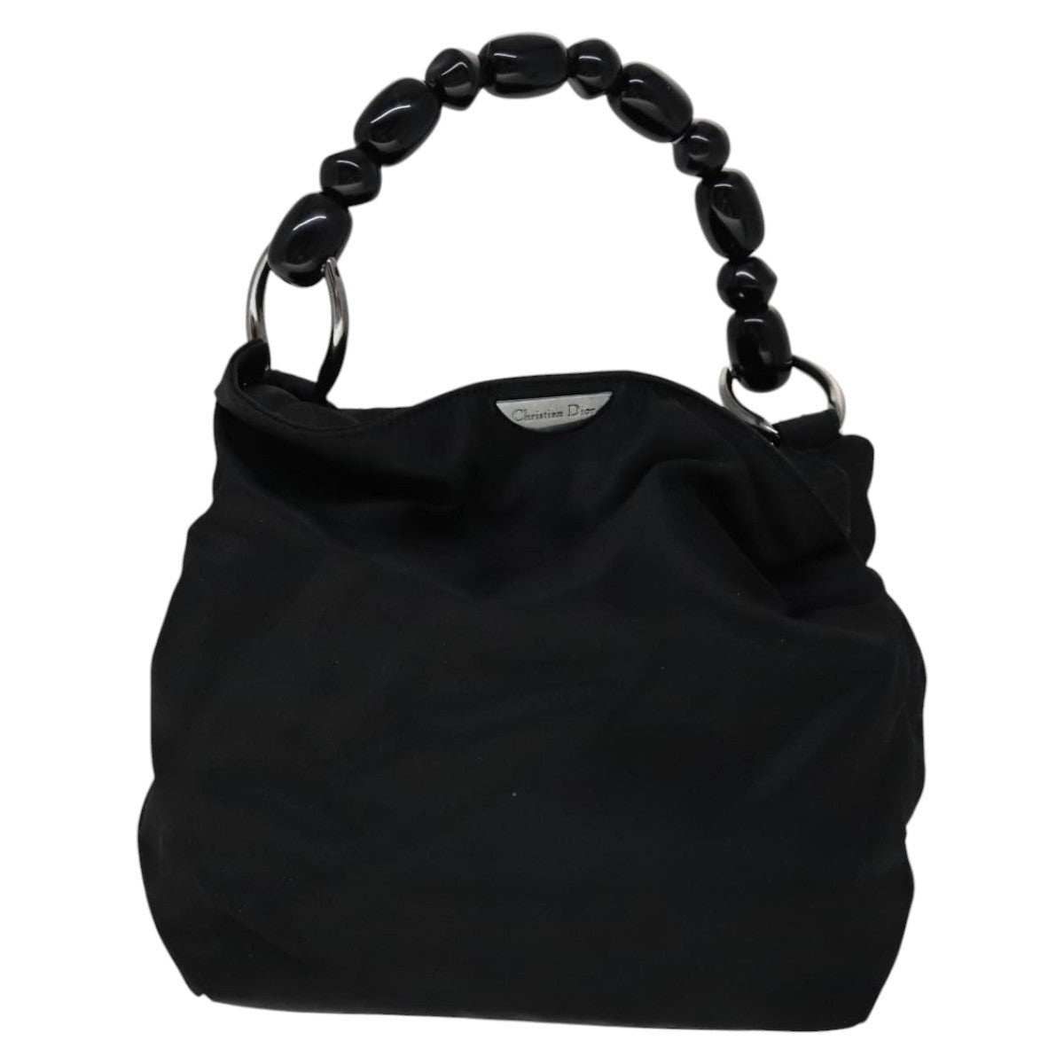 DIOR Maris Pearl Hand Bag Nylon Black - 2