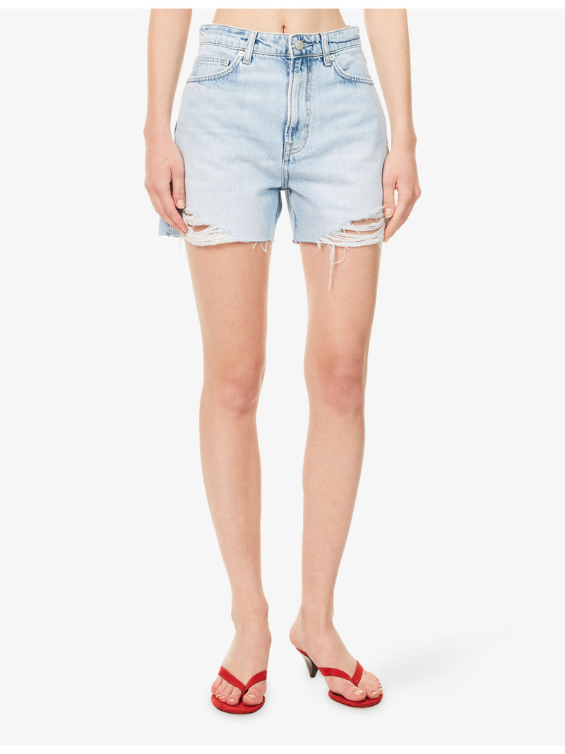 Saige High-Rise Denim Shorts 3