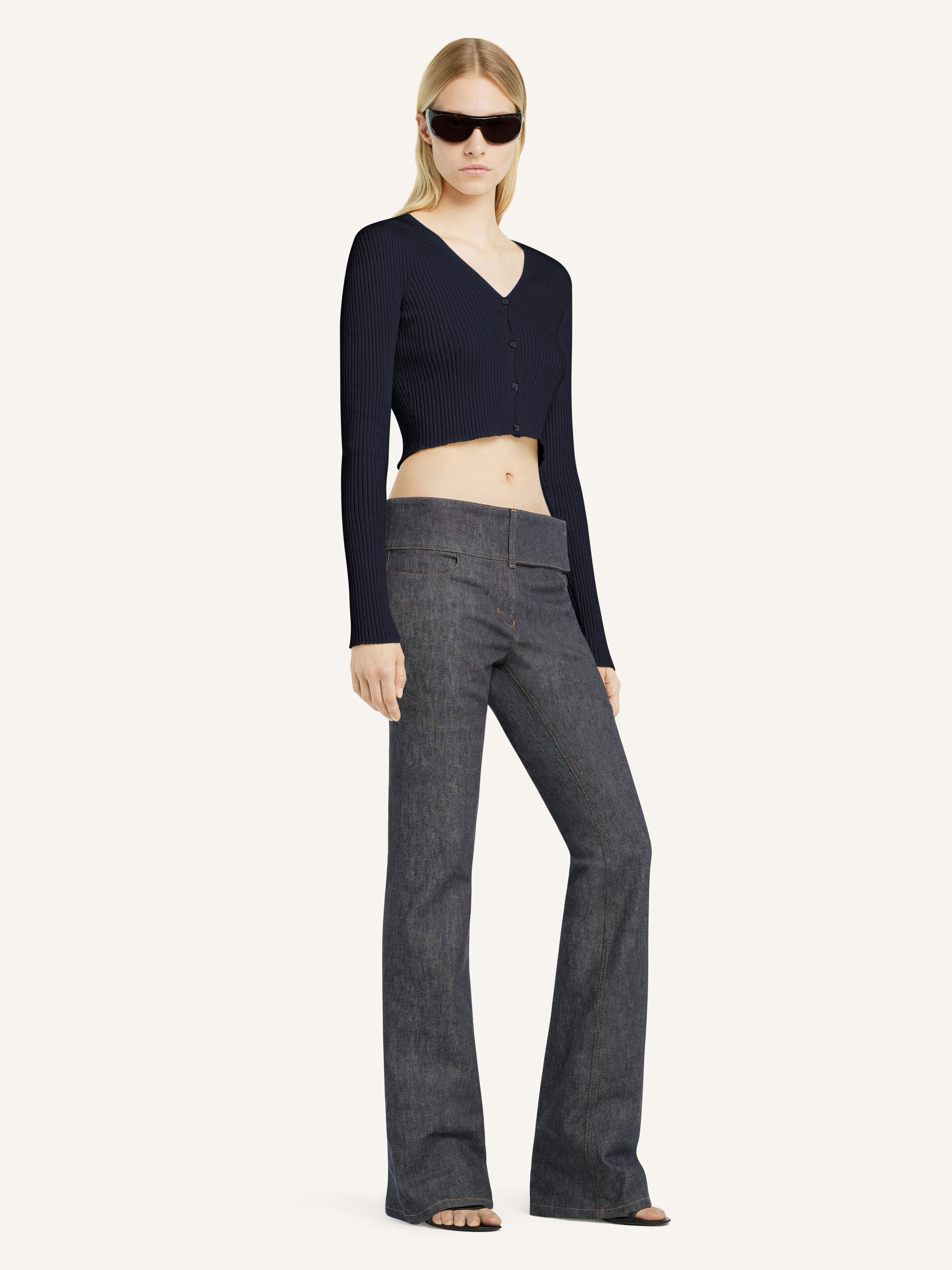 SOLAR CROPPED RIB CARDIGAN - 3