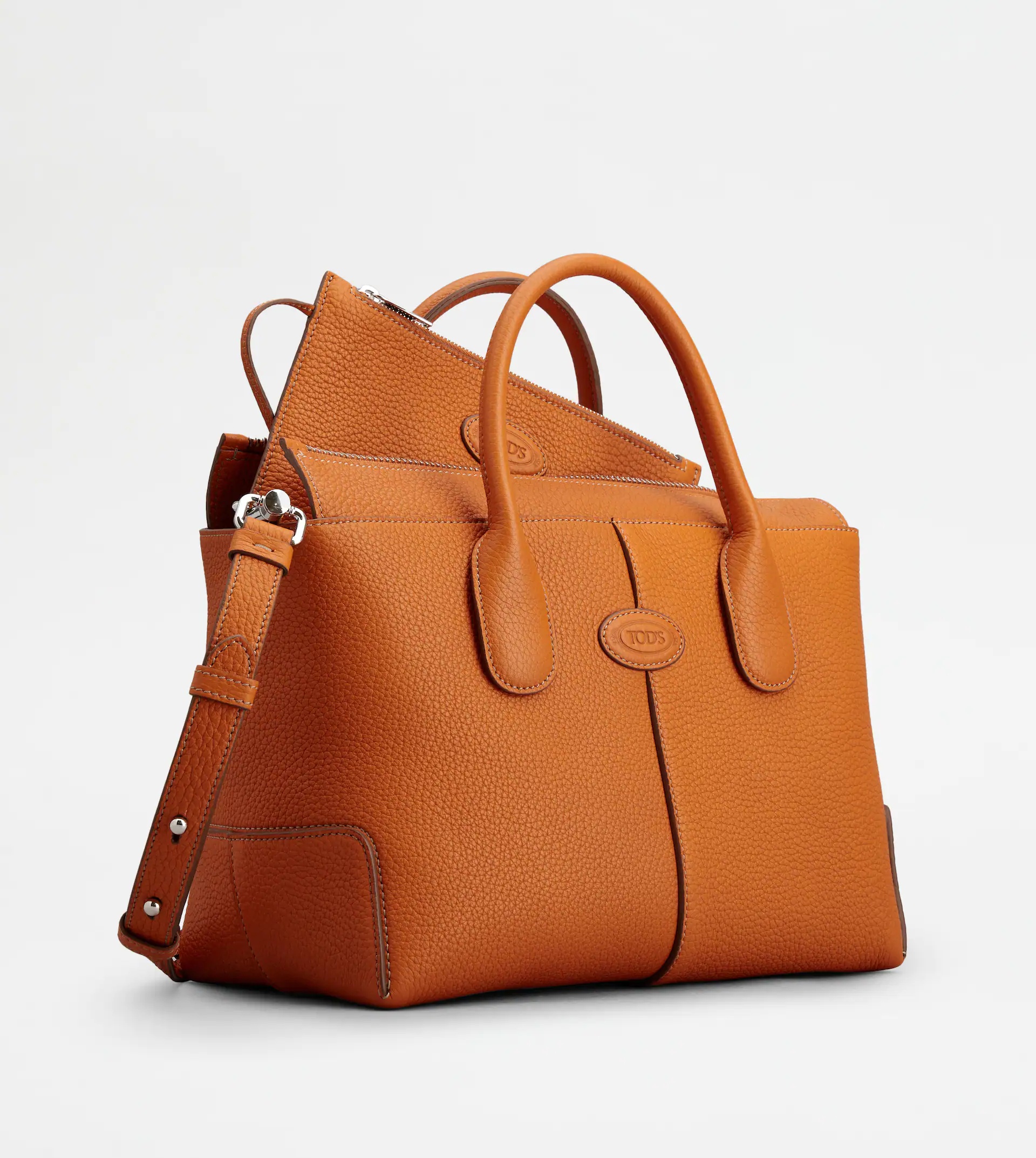 TOD'S DI BAG IN LEATHER SMALL - ORANGE - 3