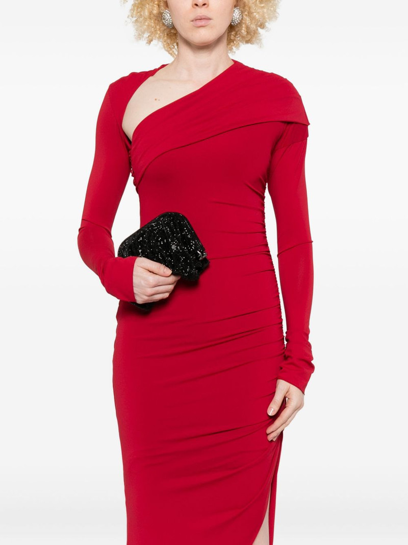 BENEDETTA BRUZZICHES beaded pleated clutch bag outlook