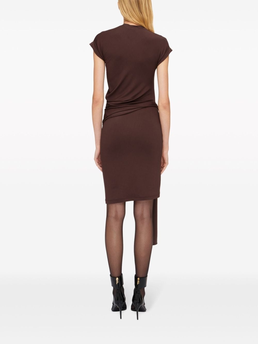 gathered jersey dress - 3