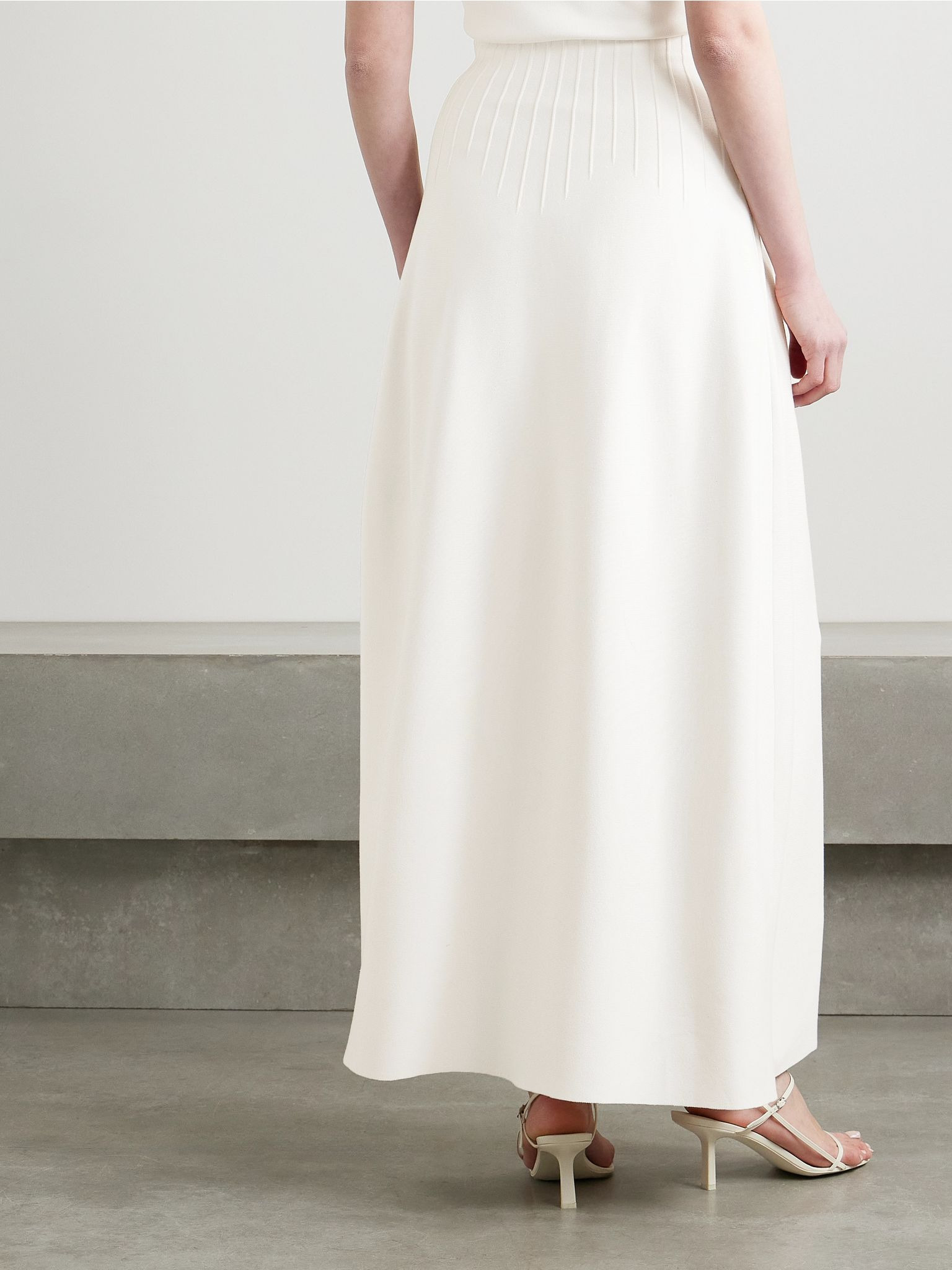 Annamaria silk maxi skirt Ivory - 3
