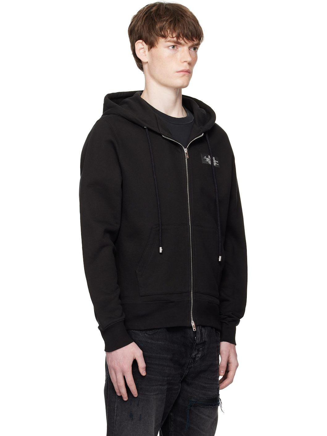 Black 'Amiri Spirit' Zip Hoodie - 2