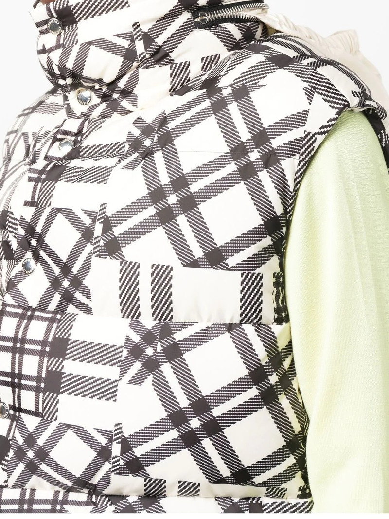 check-pattern padded gilet 5