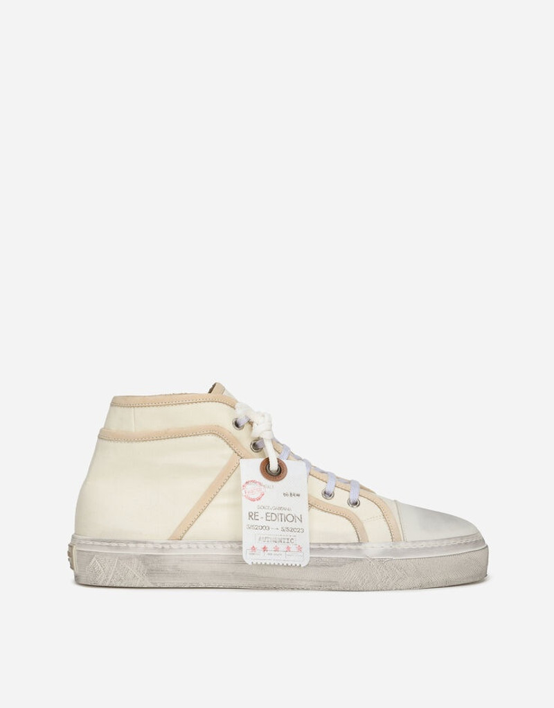 직물 포도 수확 mid-top sneakers - 1