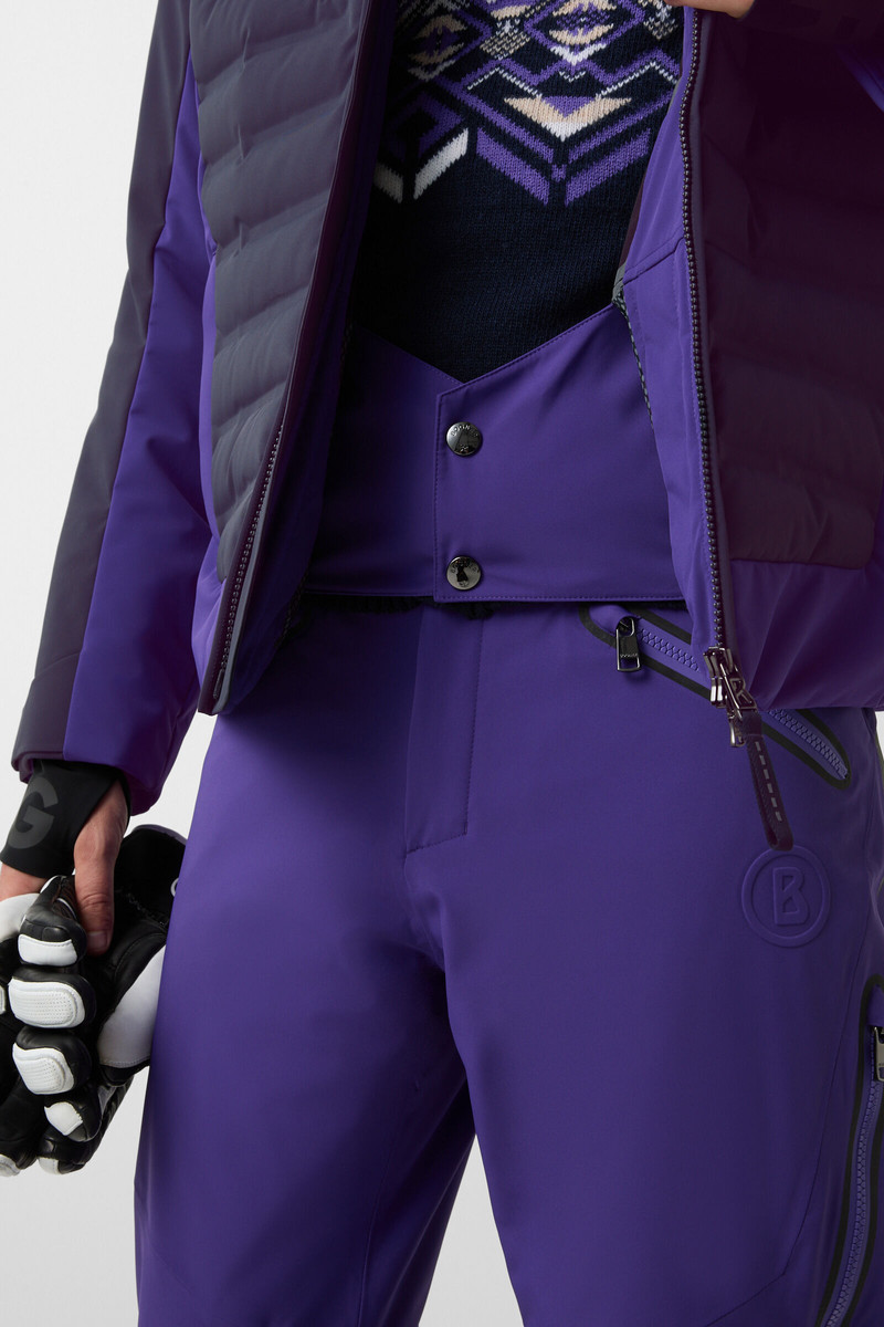 Feliks down ski jacket in Navy blue/purple 7
