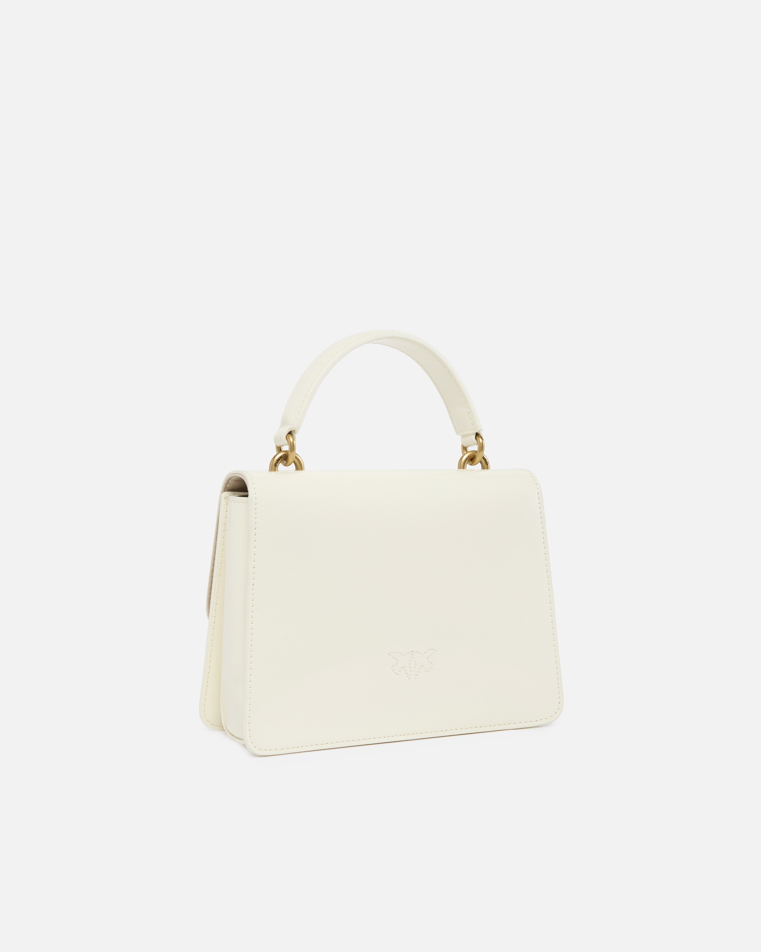 LOVE BAG HANDBAG WITH HANDLE AND SHOULDER STRAP WITH SHINY LEATHER EFFECT - 2