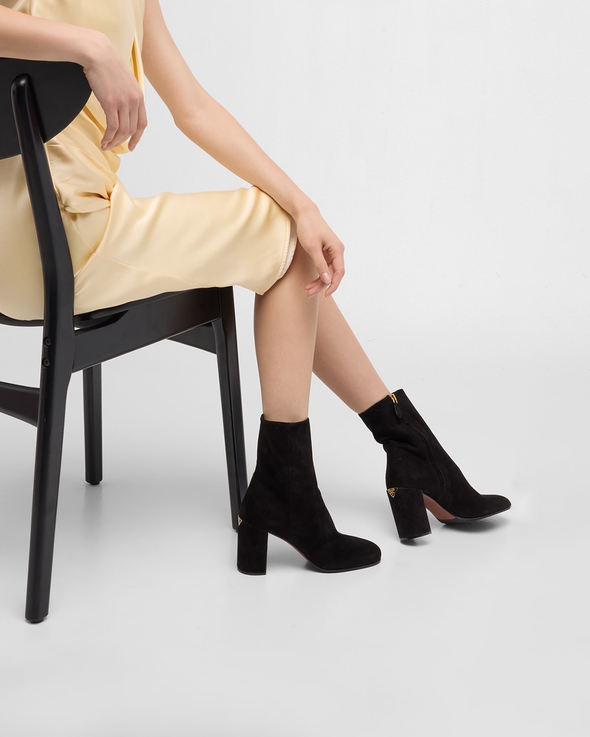 Suede Block-Heel Ankle Boots - 3