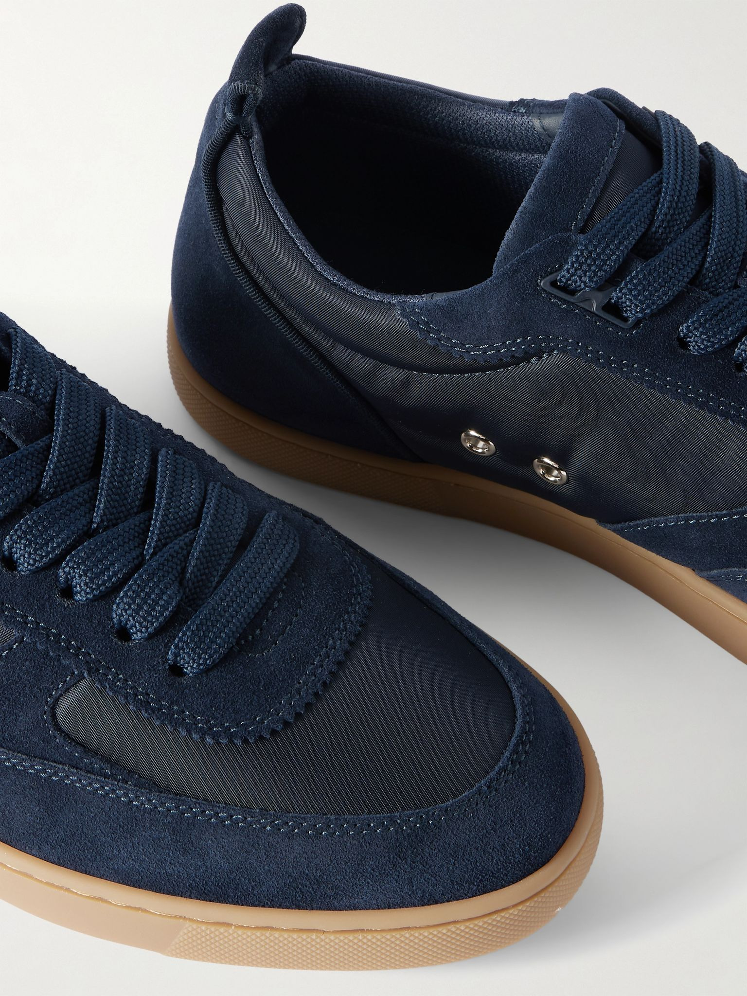 Tutti Rui Suede and Shell Sneakers Navy - 5