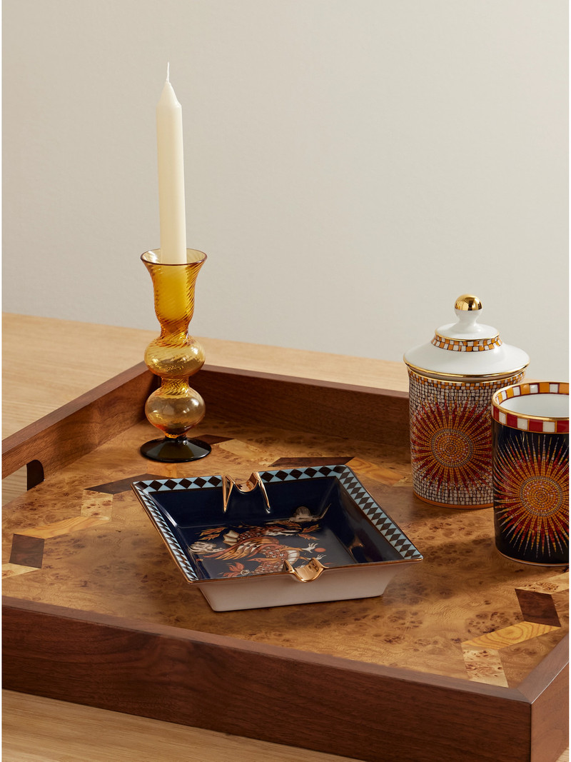 La DoubleJ Gold-plated Porcelain Ashtray outlook