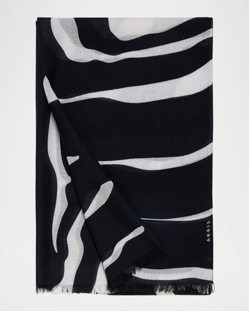 AKRIS Cashmere Zebra Stripe Scarf outlook