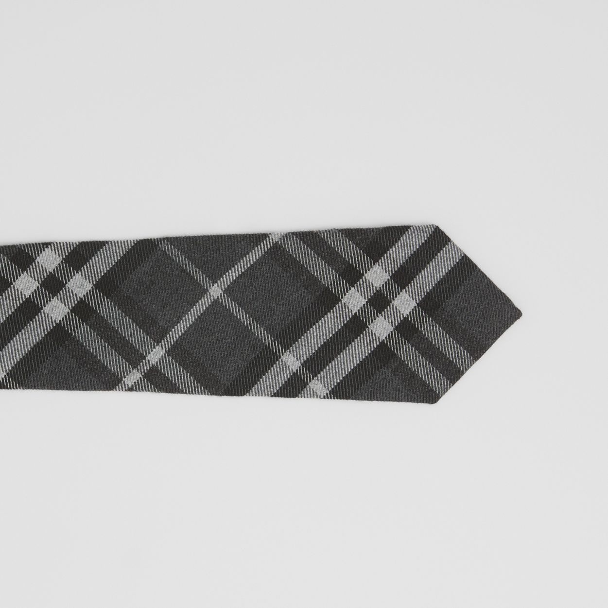 Classic Cut Check Cashmere Silk Tie - 3