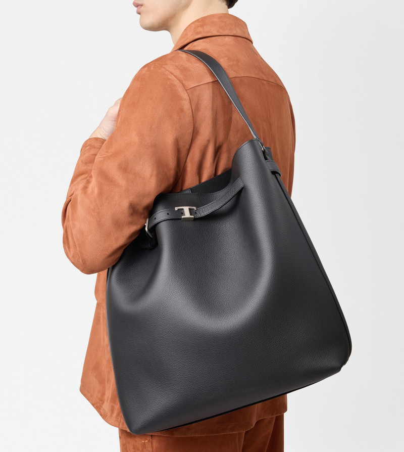Tod's HOBO BAG IN LEATHER MEDIUM - BLACK outlook