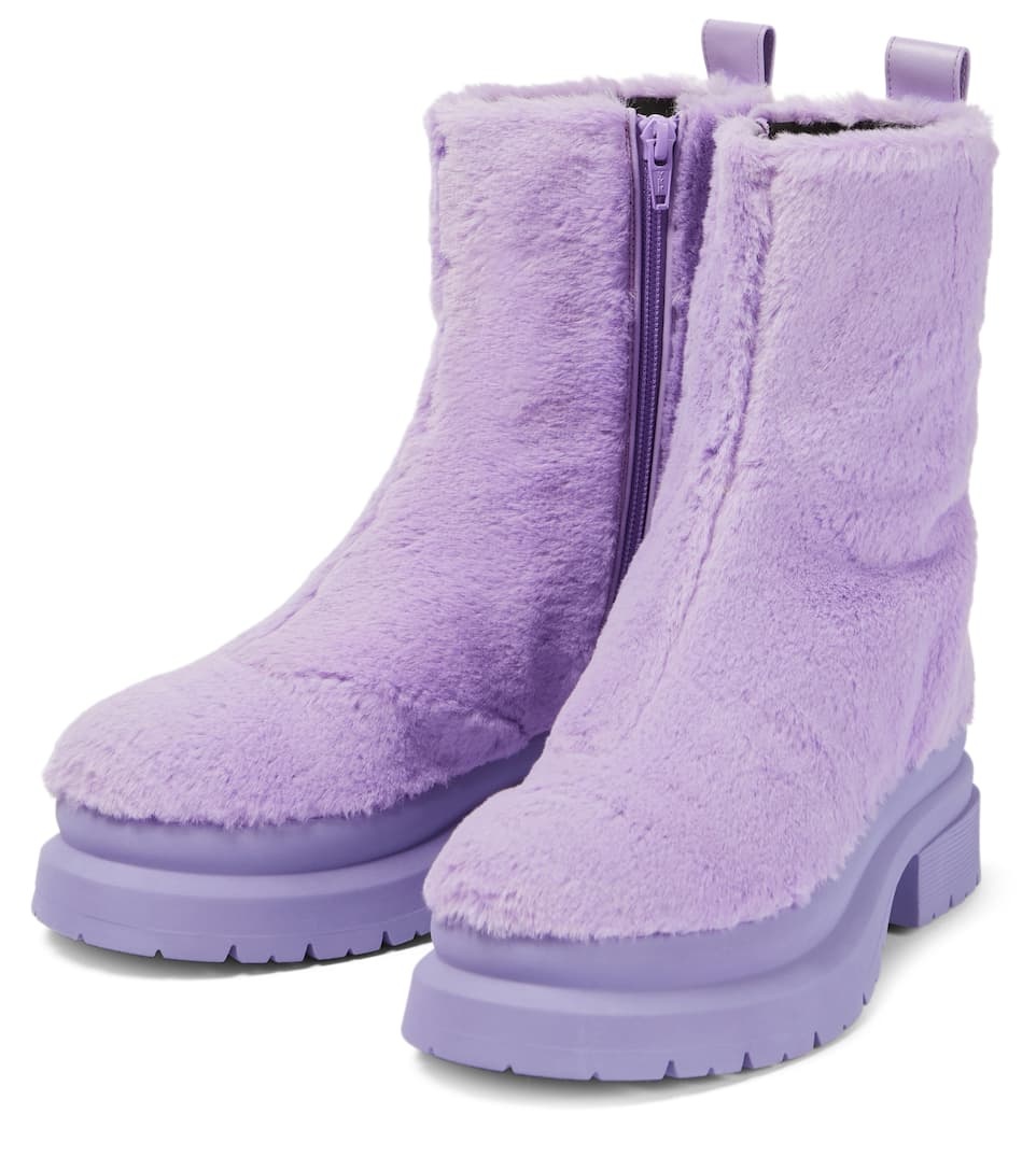 Faux fur ankle boots - 5