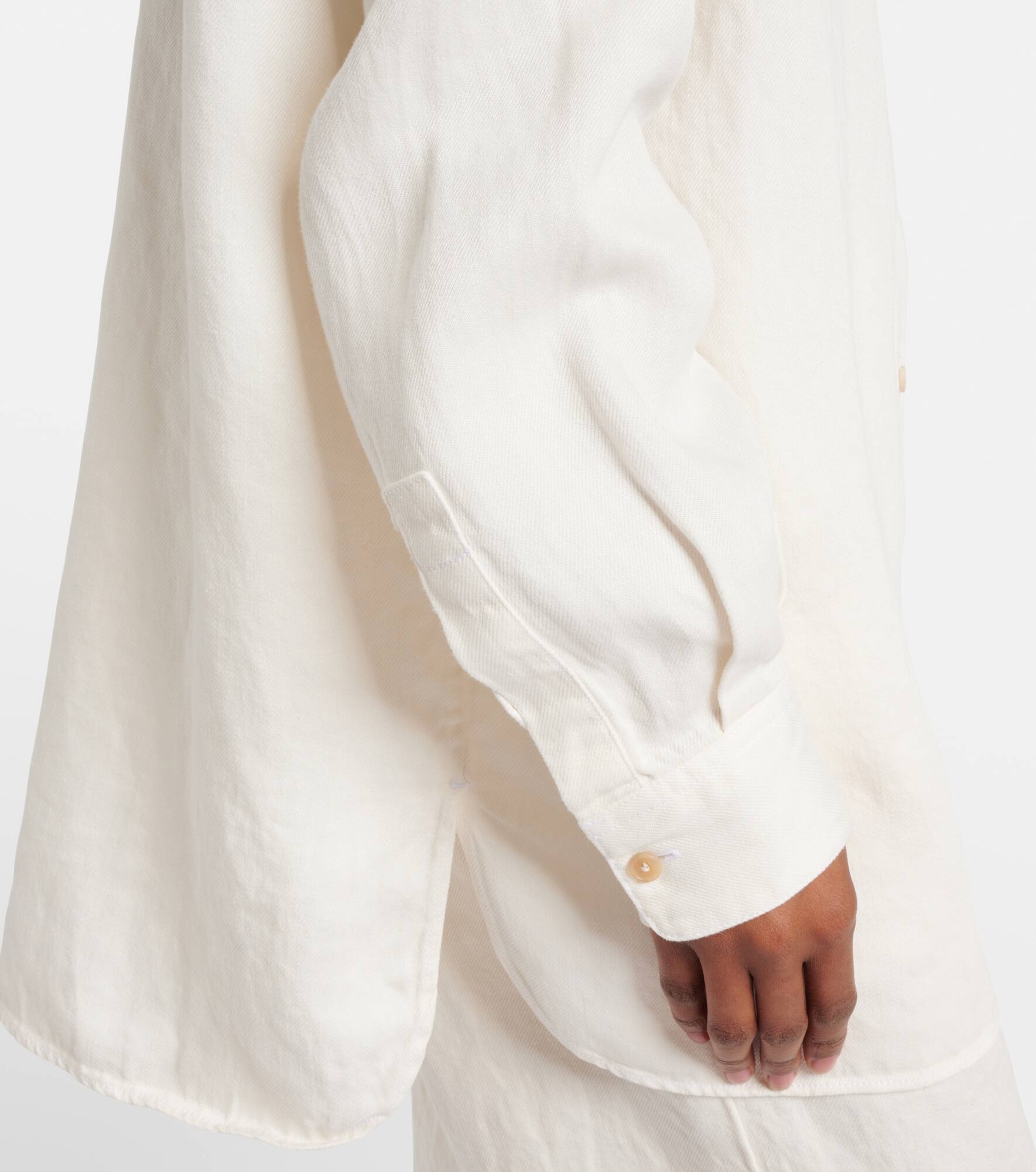 Nesson oversized linen denim shirt - 5