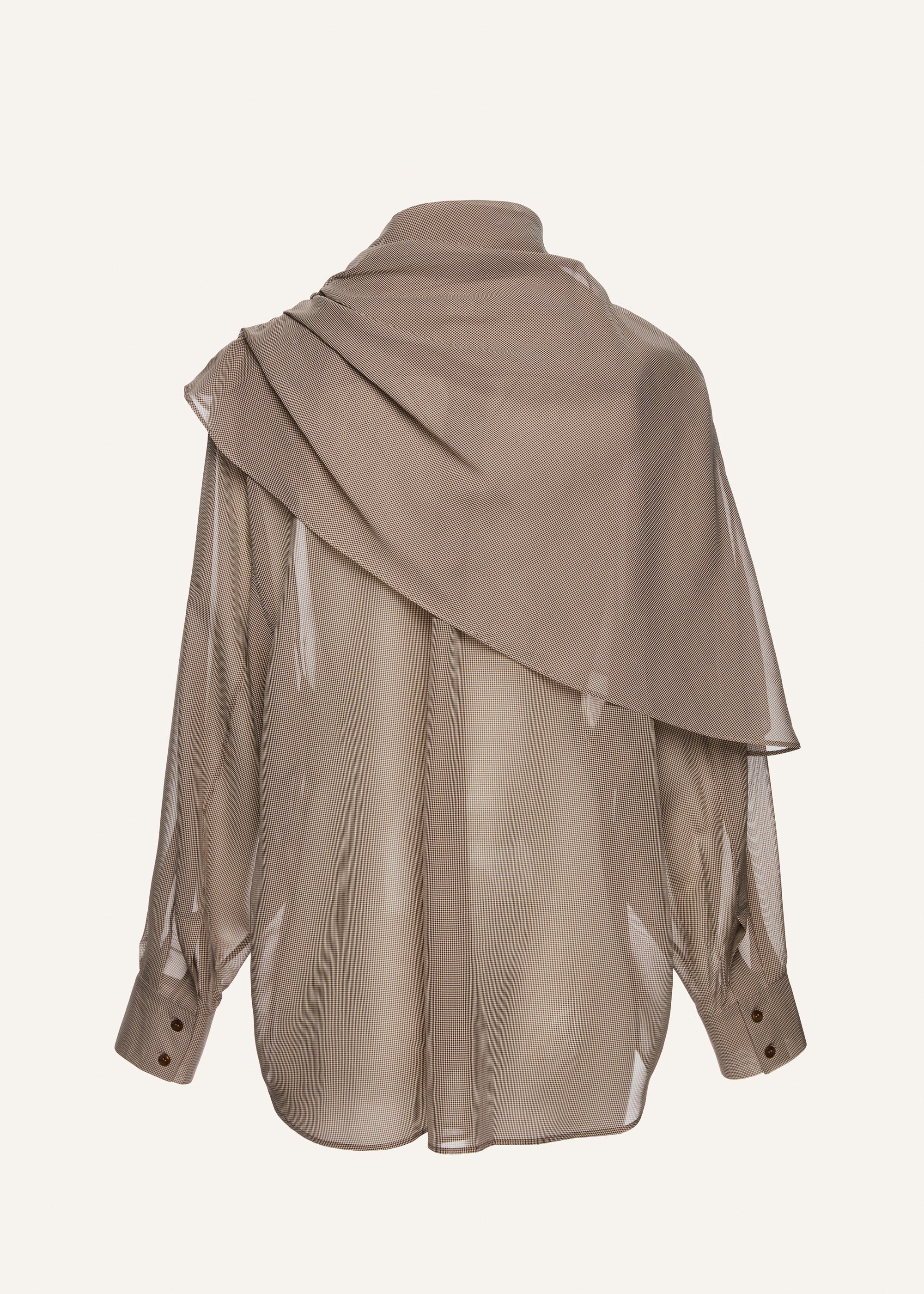 Classic oversized shirt in brown - 2