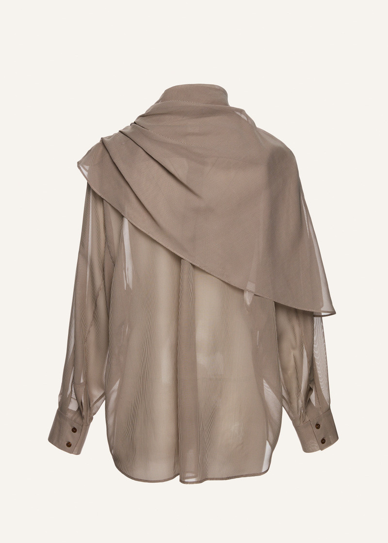 Classic oversized shirt in brown 2