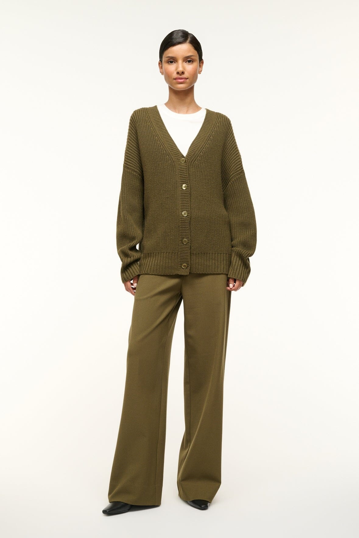 STAUD MATILDA CARDIGAN SERGEANT GREEN - 3