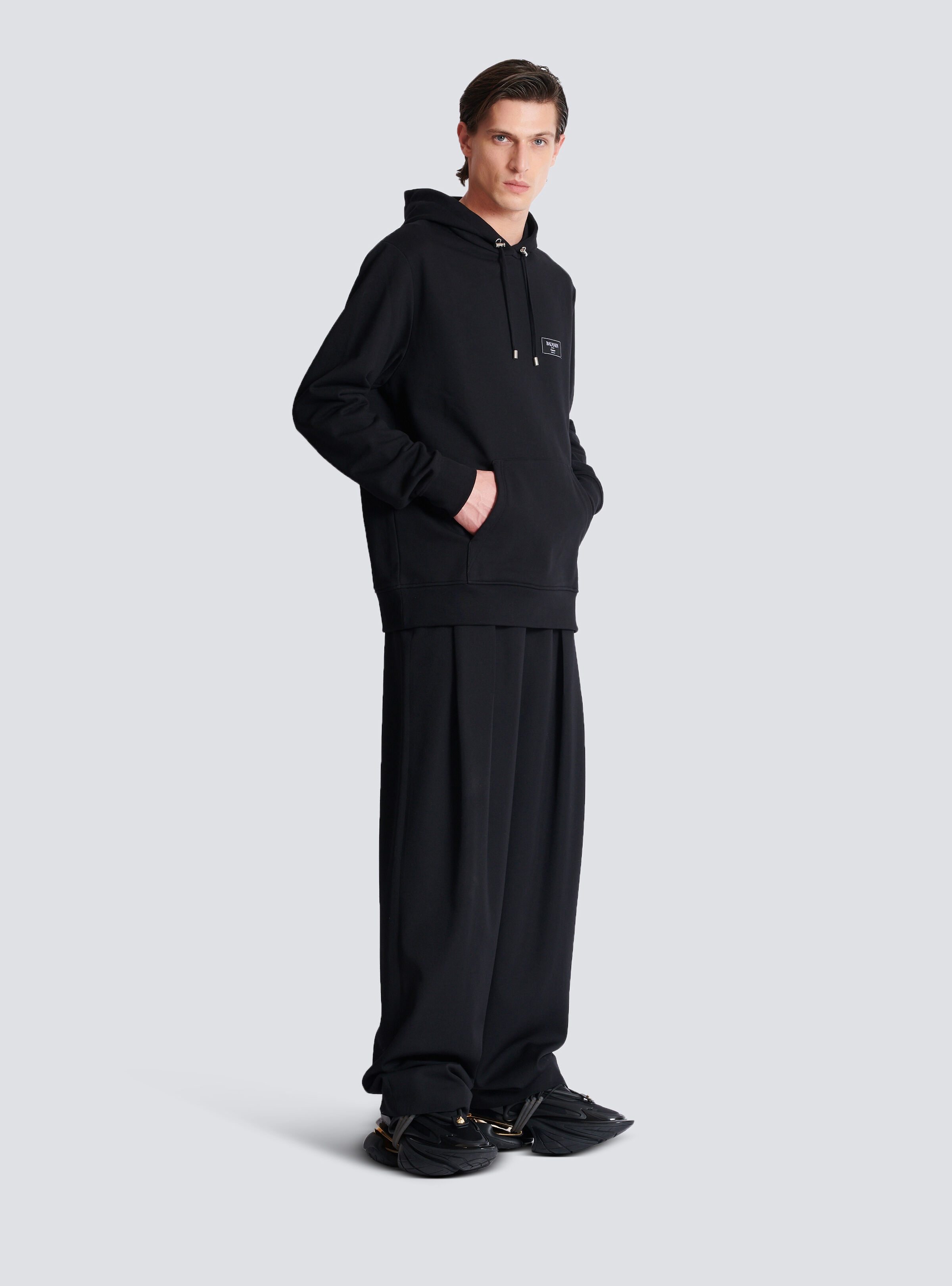 Hoodie with Balmain Couture label - 3