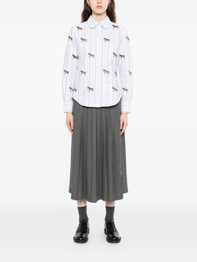 Thom Browne horse-embroidered shirt outlook