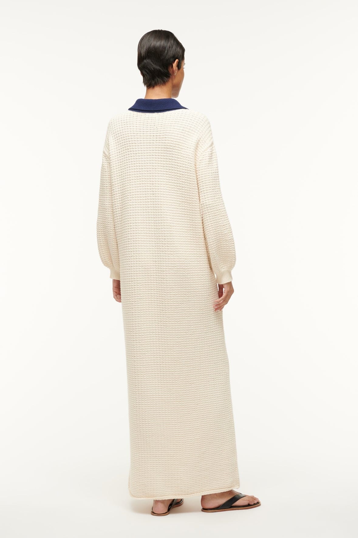 STAUD ALTEA DRESS IVORY NAVY - 5