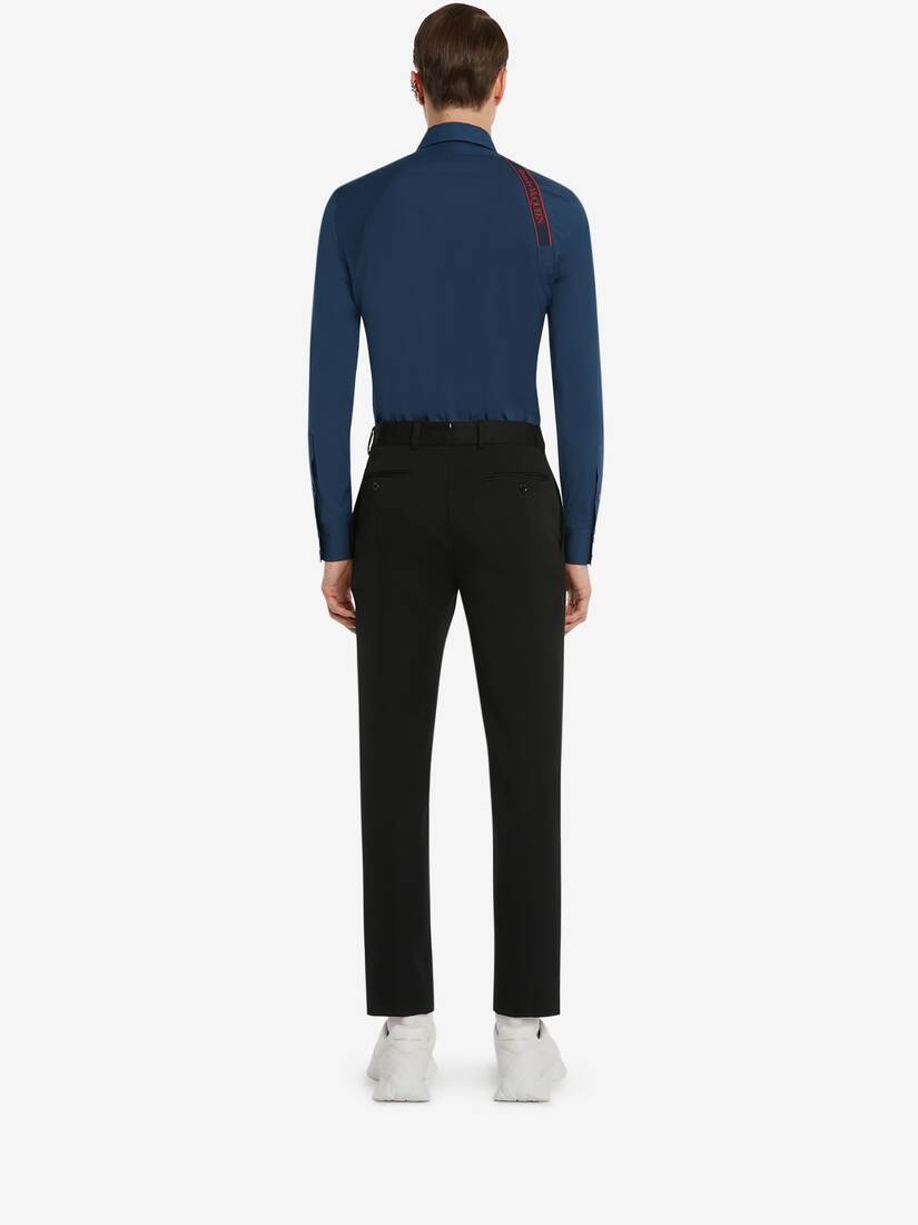 Alexander Mcqueen Signature Harness Shirt in Indigo - 4