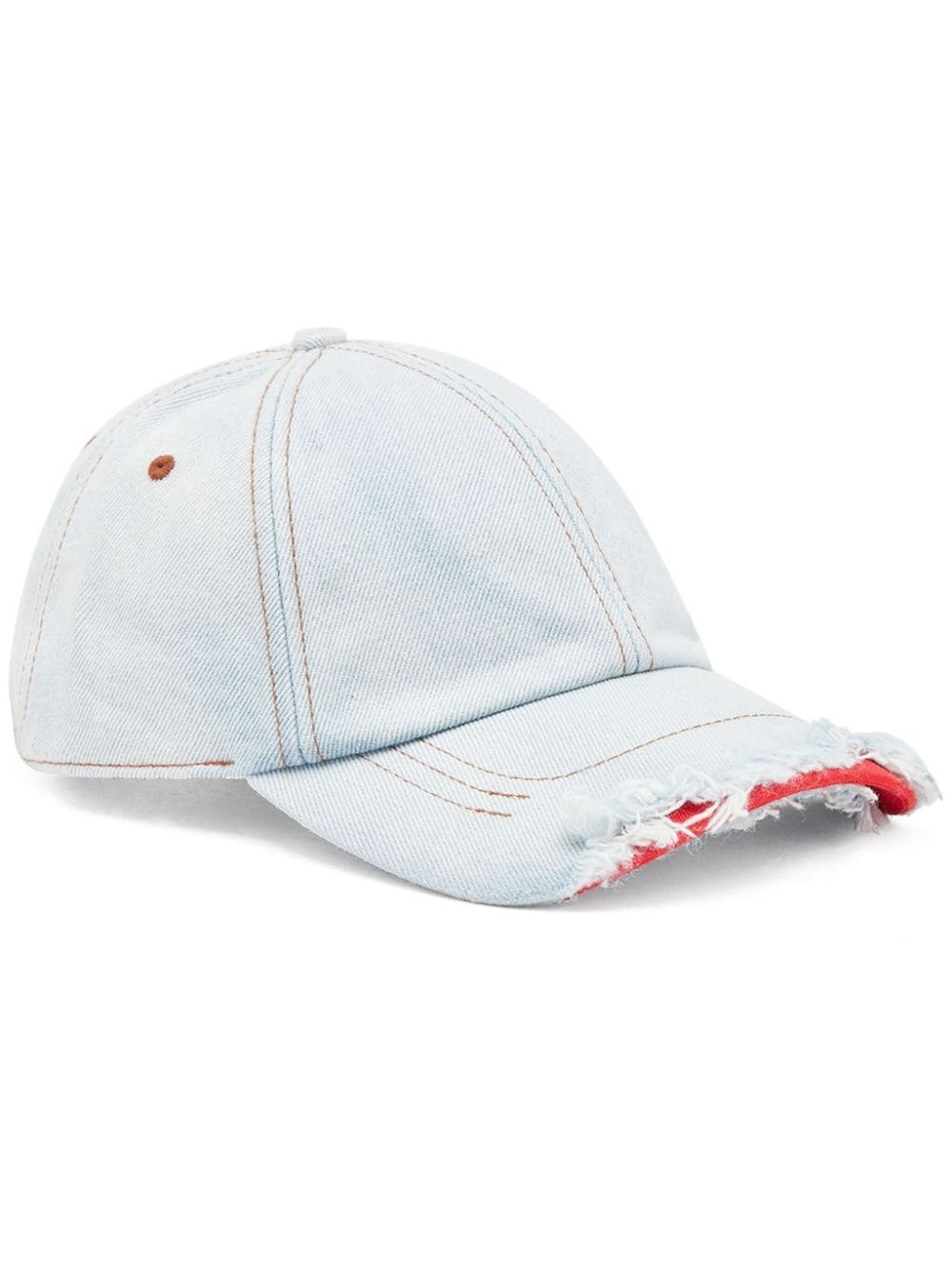 distressed denim cap - 1