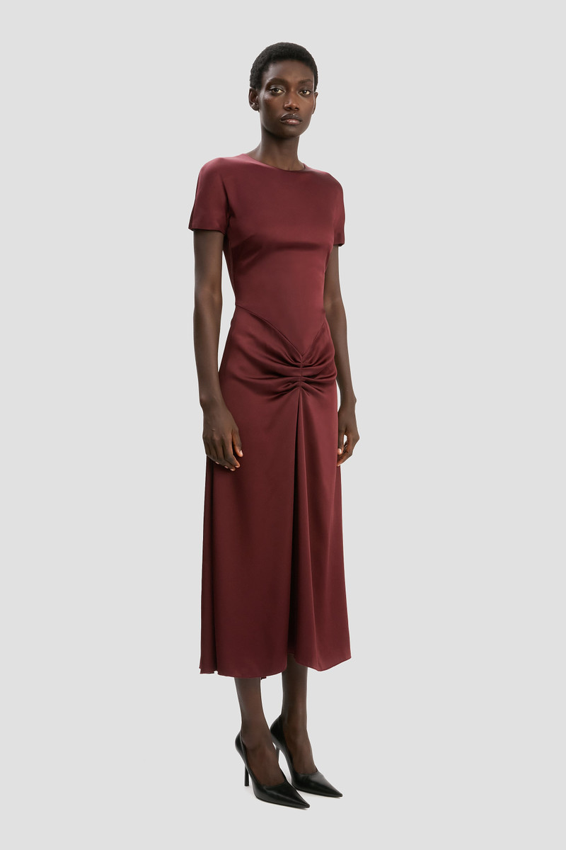Blaire Midi Dress In Cinnabar Red 3