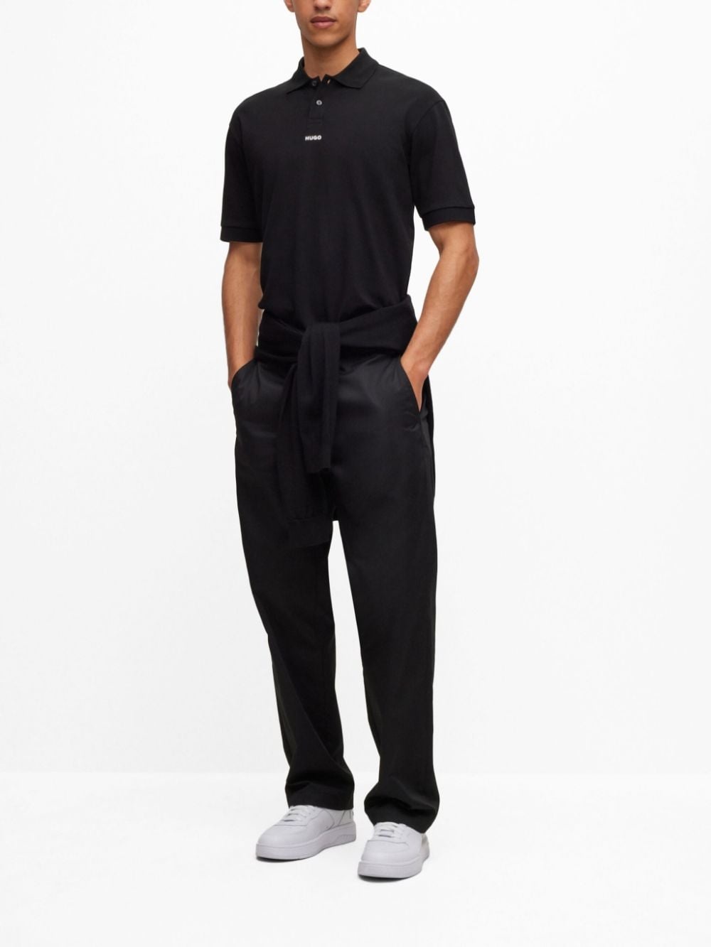 logo-print cotton polo shirt - 2