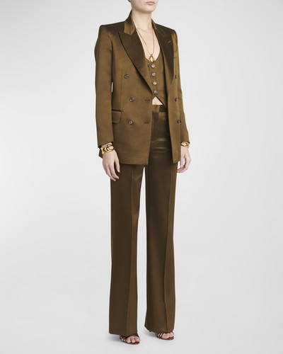 TOM FORD Silk-Wool Twill Double-Breasted Jacket outlook
