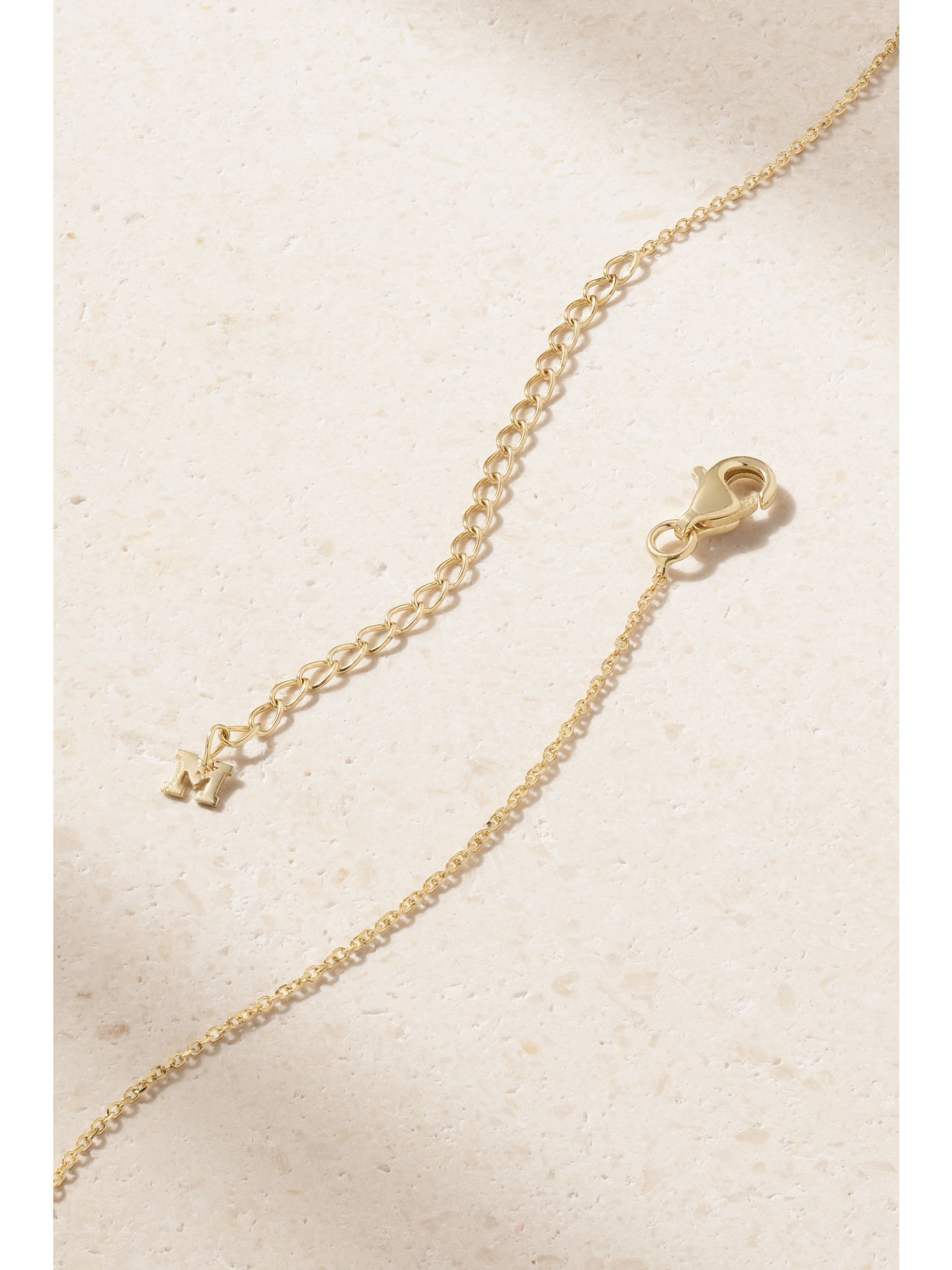 14-karat gold, malachite and diamond necklace Green - 3