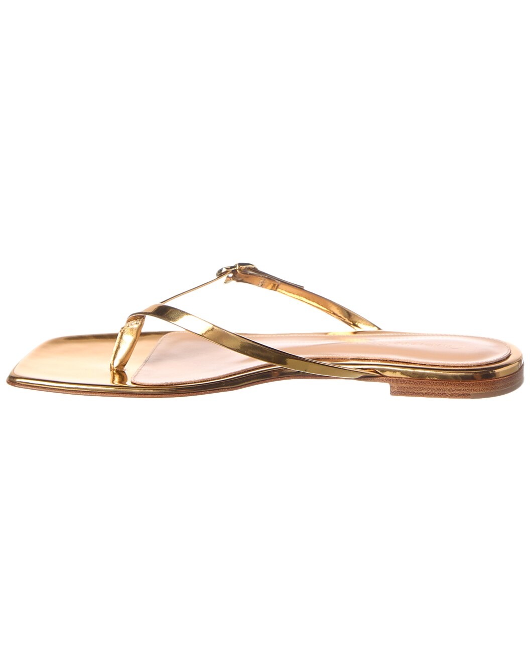 Gianvito Rossi Ribbon Thong Leather Sandal - 2