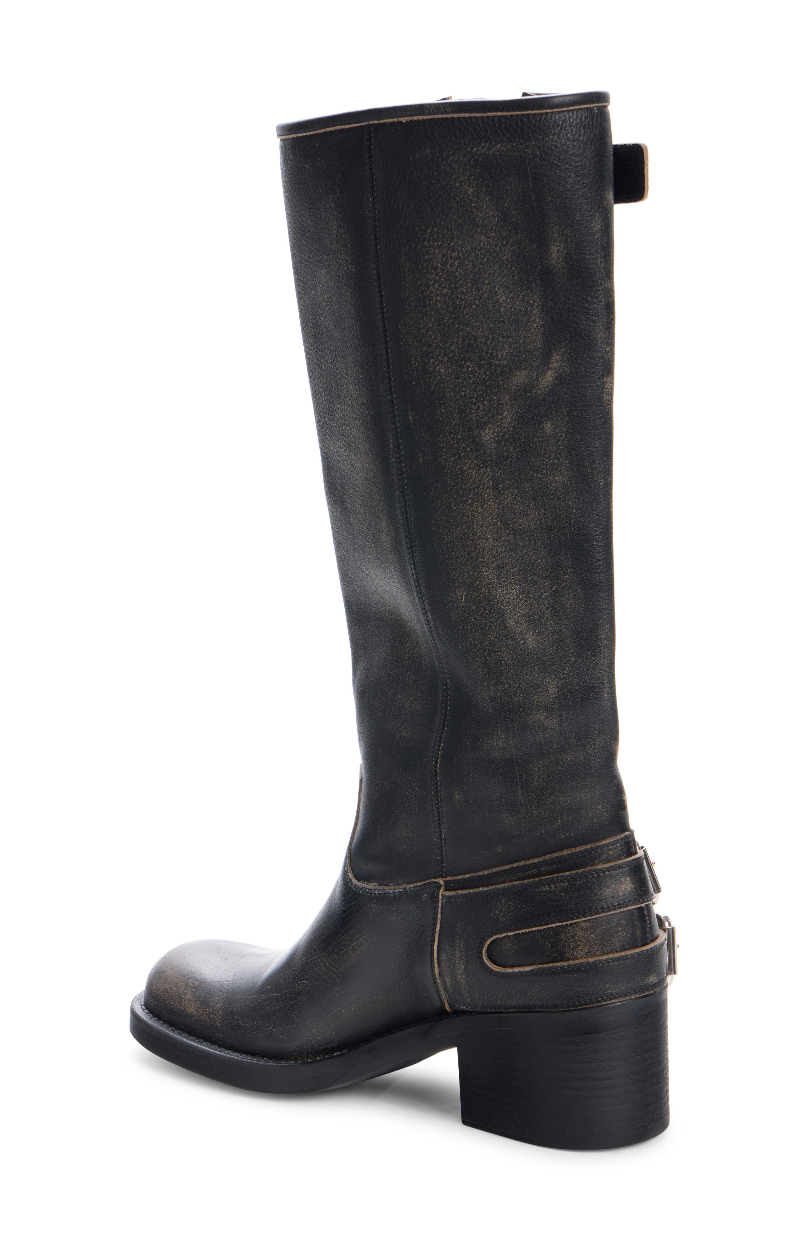 Chloé Dakota Biker Tall Boot in Black at Nordstrom - 2