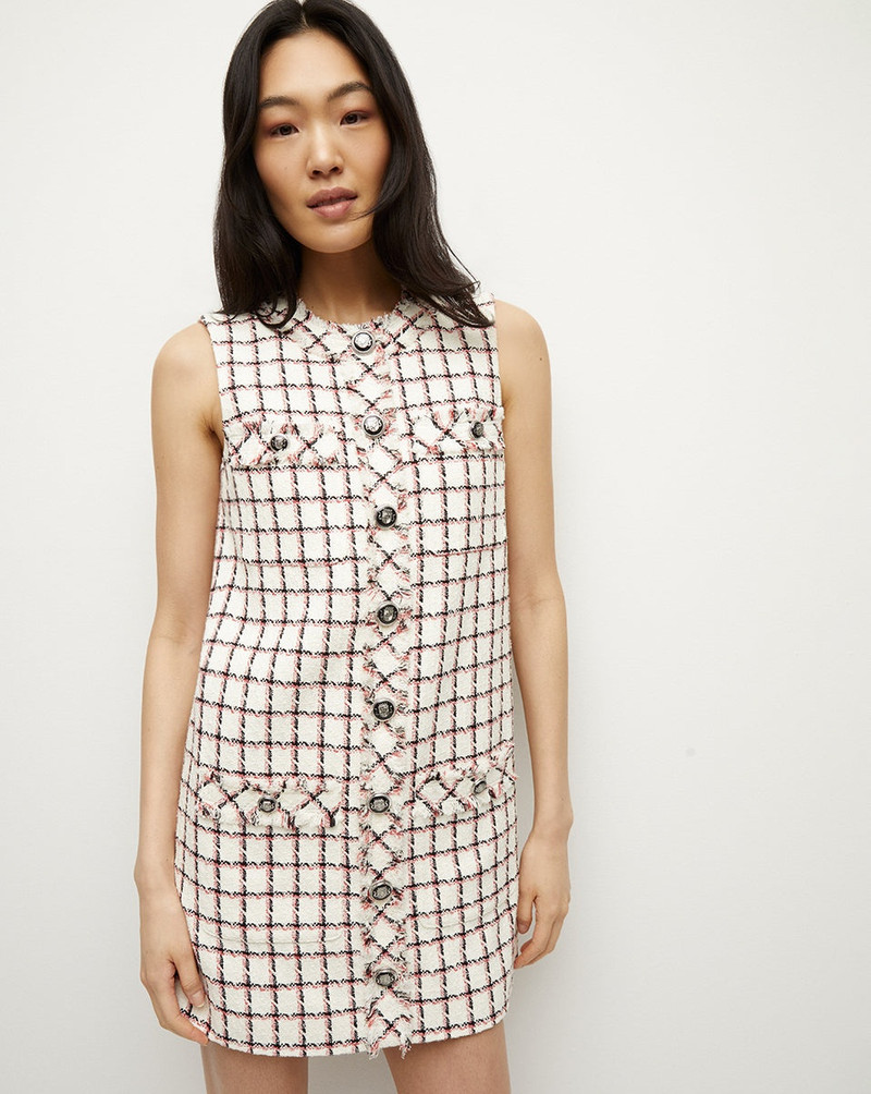 VERONICA BEARD LAUREL GRAPHIC TWEED DRESS outlook
