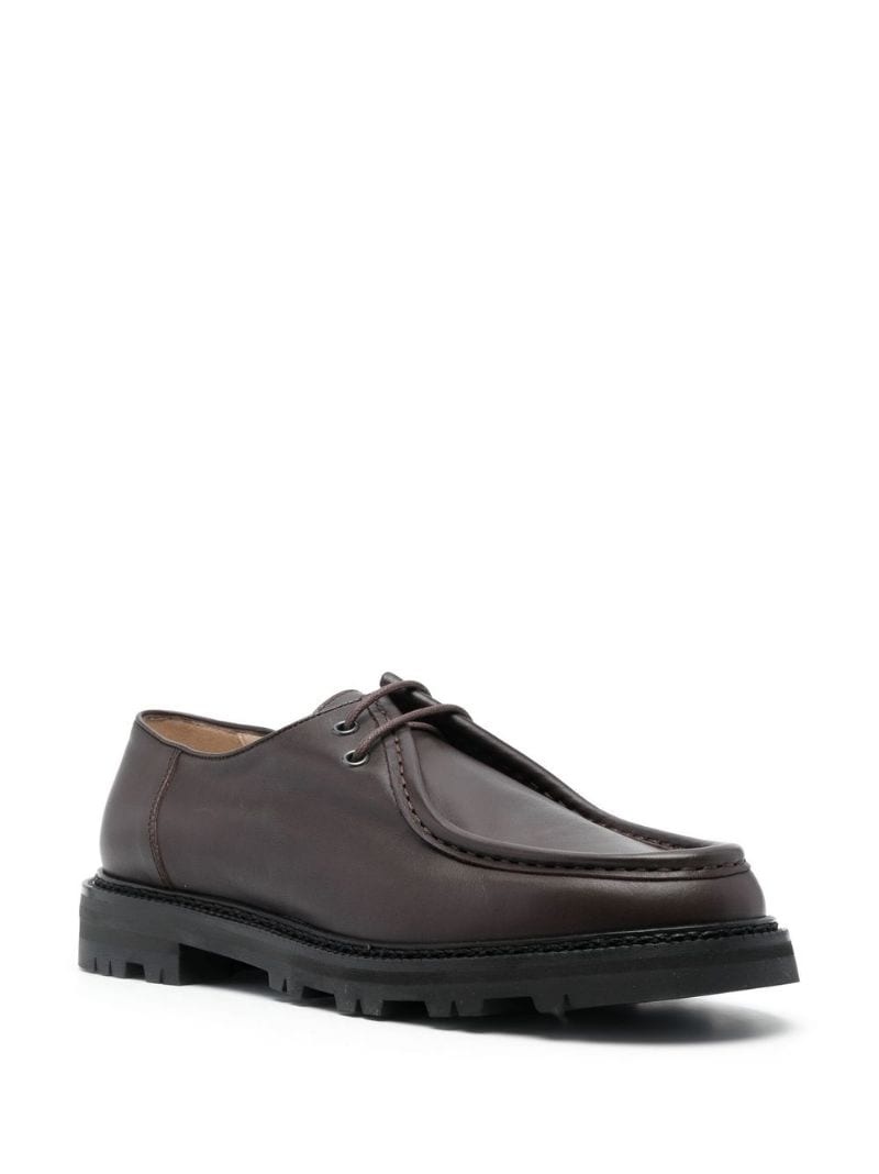 almond-toe leather lace-up shoes - 2