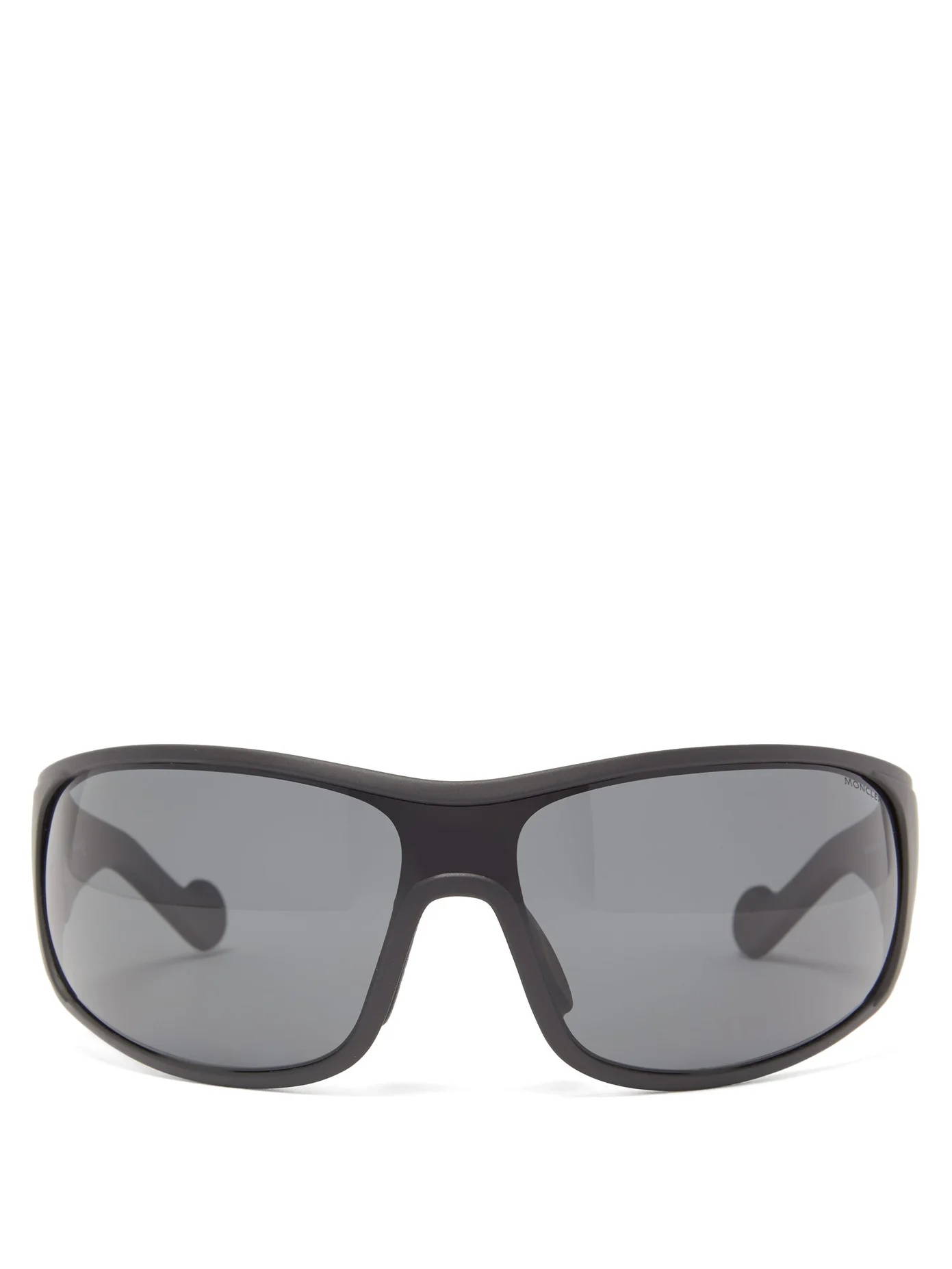 Logo-stripe acetate cycle sunglasses - 1