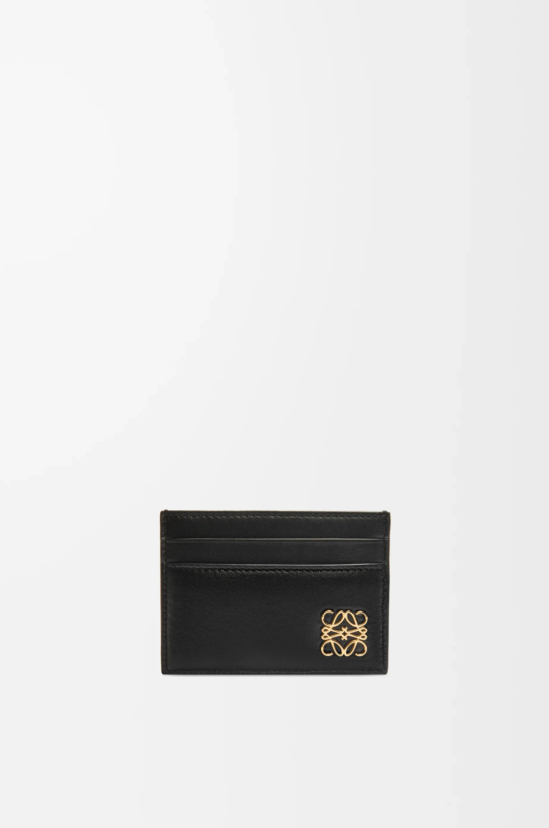 Puffer Anagram plain cardholder in shiny nappa calfskin - 1