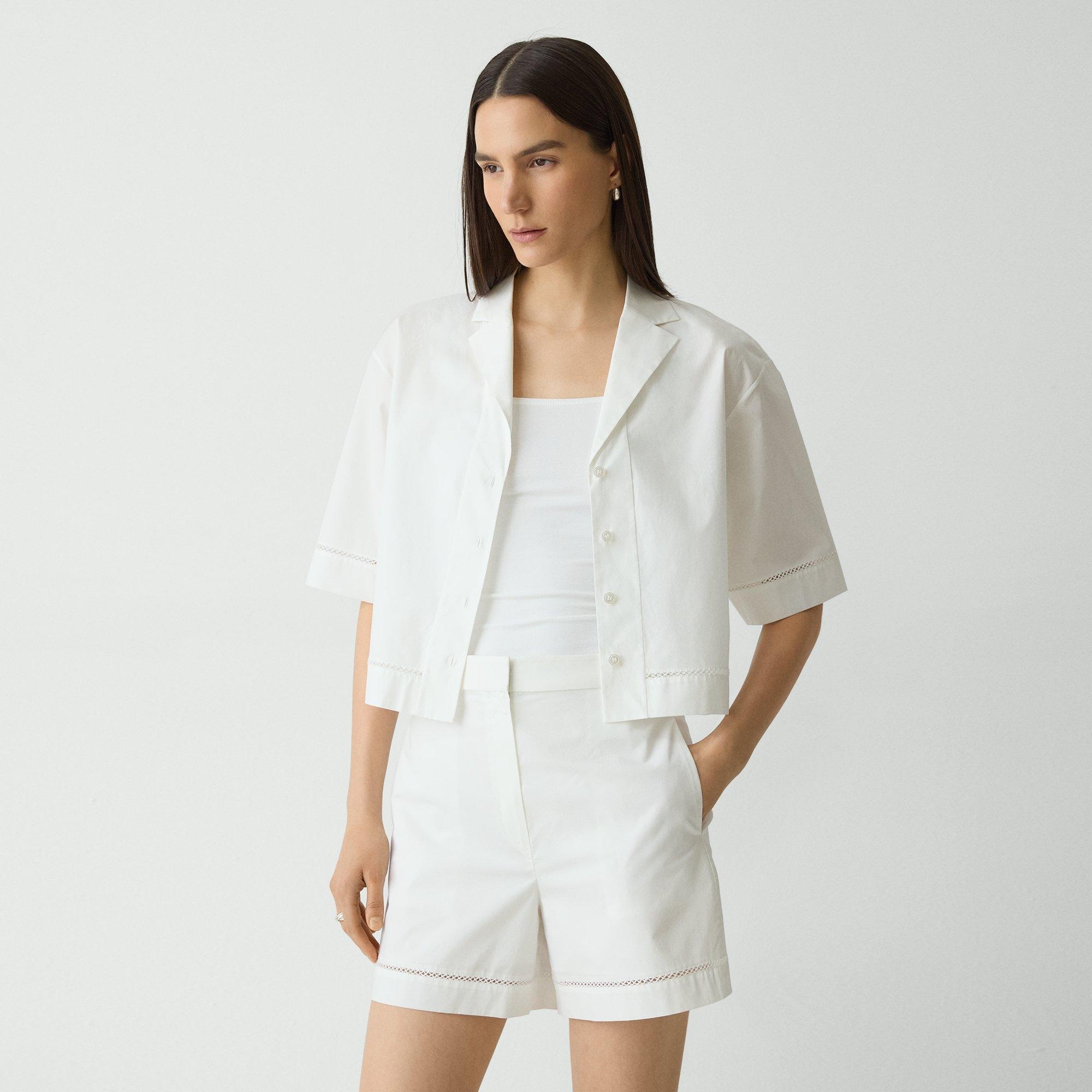 Boxy Camp Shirt in City Poplin - 3