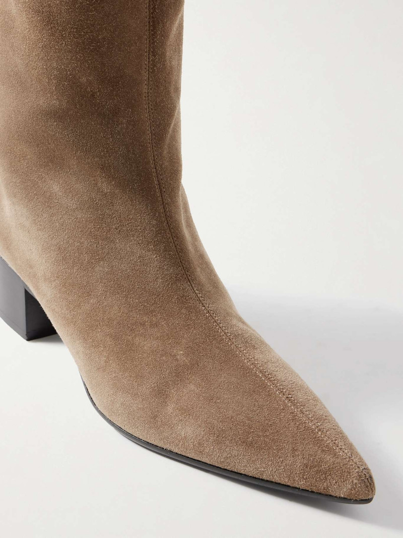 Andee suede knee boots Taupe 4