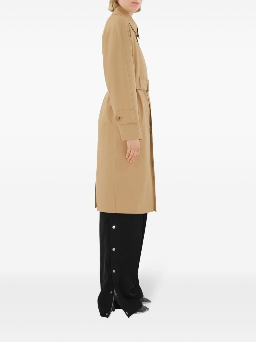 long gabardine car coat - 3