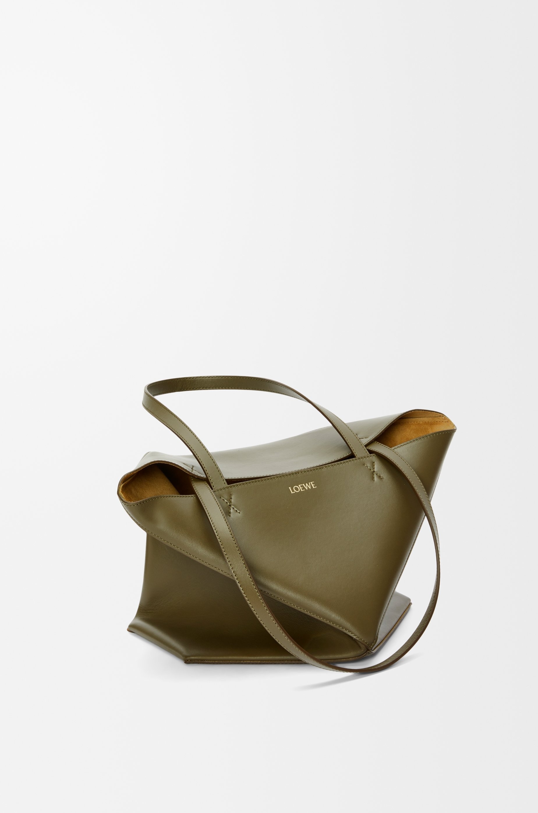 Puzzle Fold Tote in shiny calfskin - 5