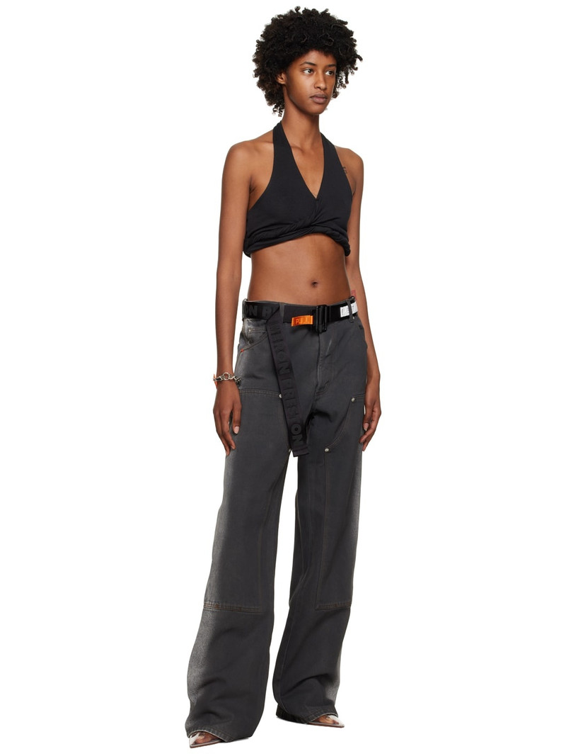Heron Preston Black Twisted Scarf Tank Top outlook
