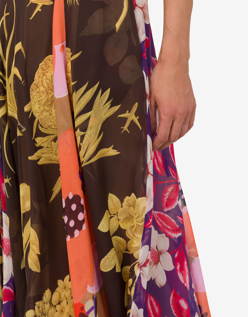 PRINTED SILK GOERGETTE SKIRT 4