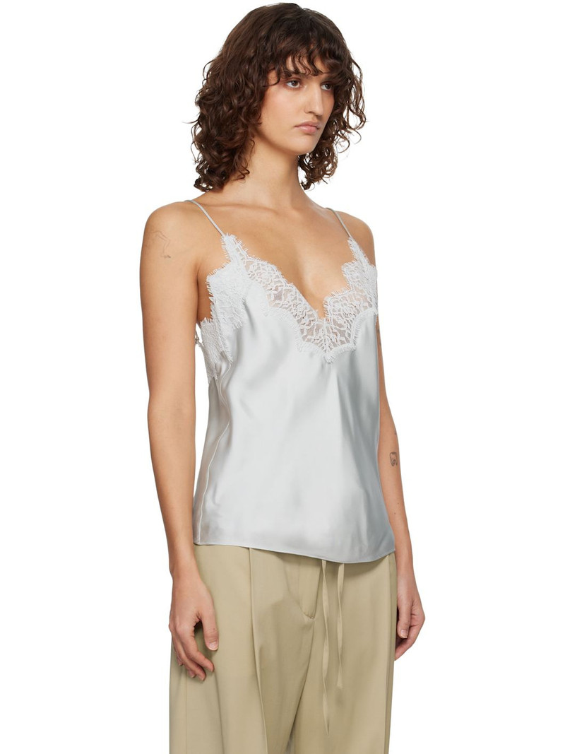 Blue Lace Silk Camisole 2