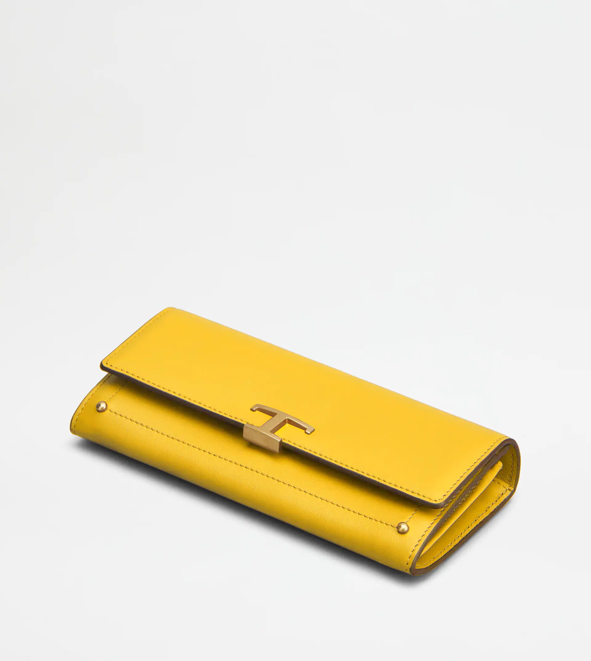 T TIMELESS WALLET IN LEATHER - YELLOW - 4