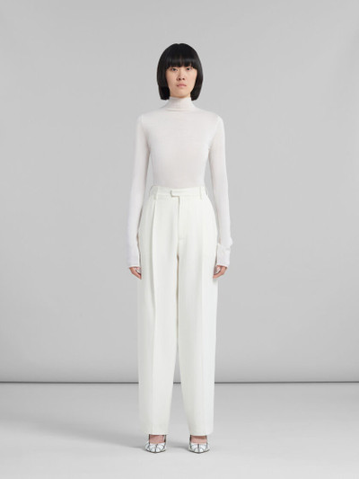 Marni WHITE CADY TAILORED TROUSERS outlook